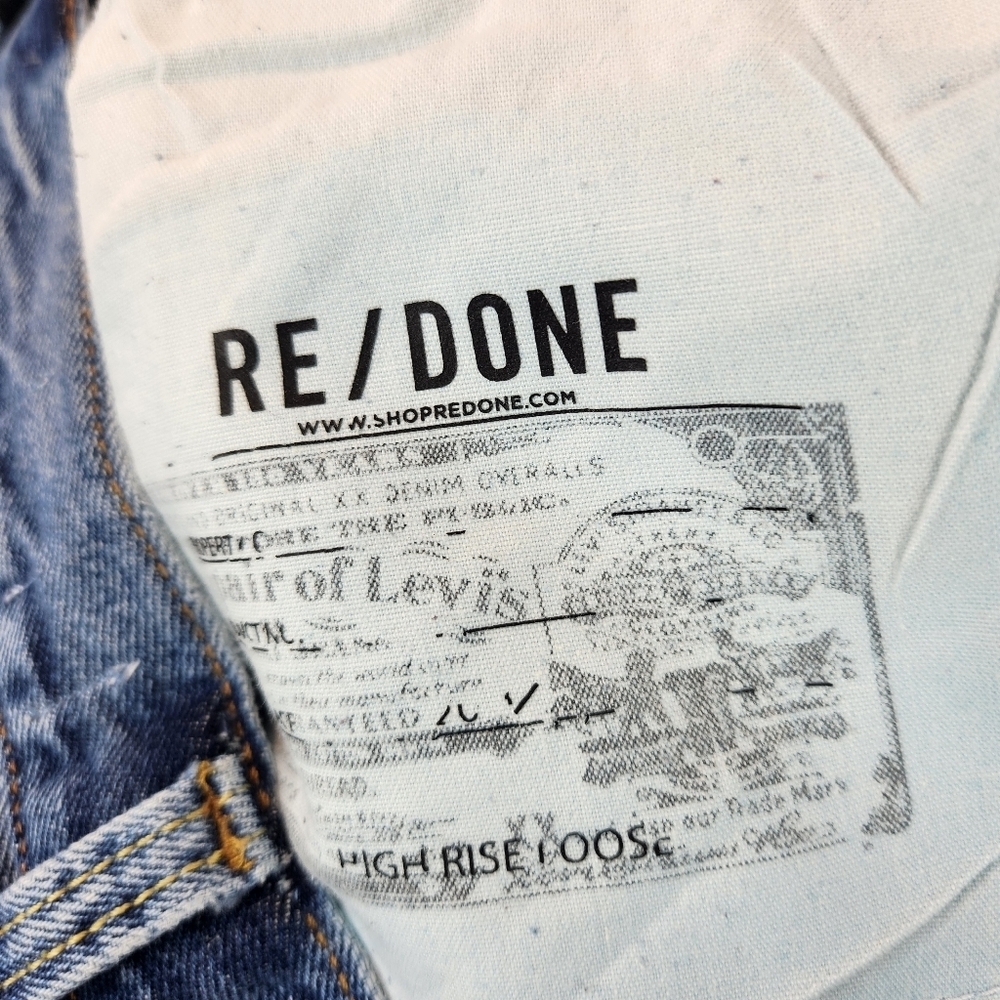 Re/done x Levi's high rise loose jeans size 28 BNWT - Picture 15 of 16